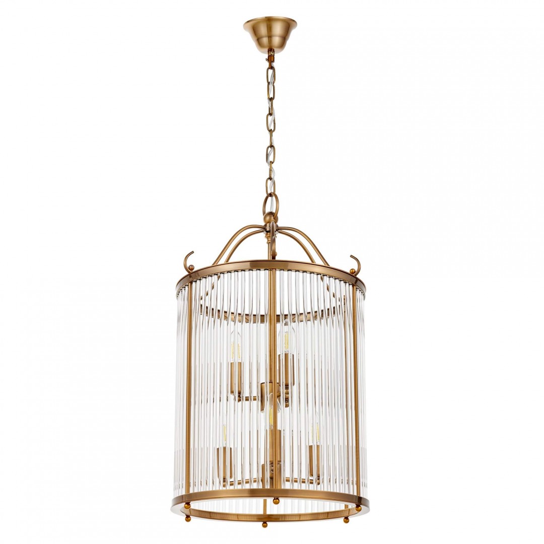 LAMPA WISZĄCA LOFT ZŁOTO SZCZOTKOWANE BOSTON W6 LUMINA DECO