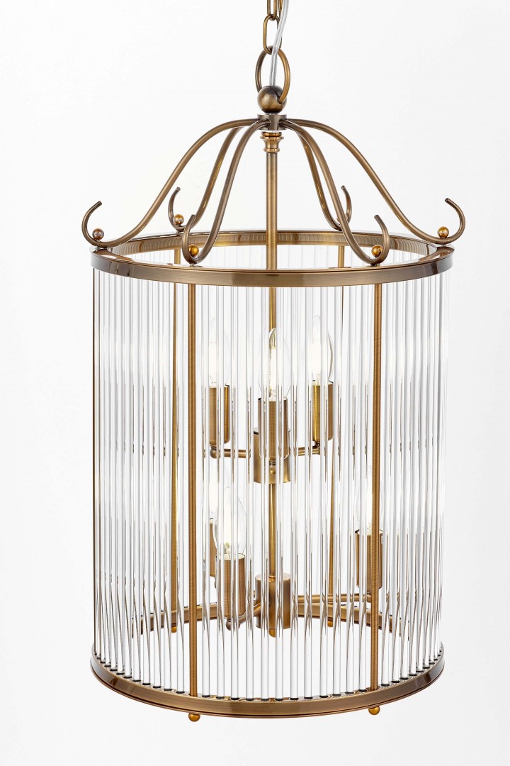 LAMPA WISZĄCA LOFT ZŁOTO SZCZOTKOWANE BOSTON W6 LUMINA DECO