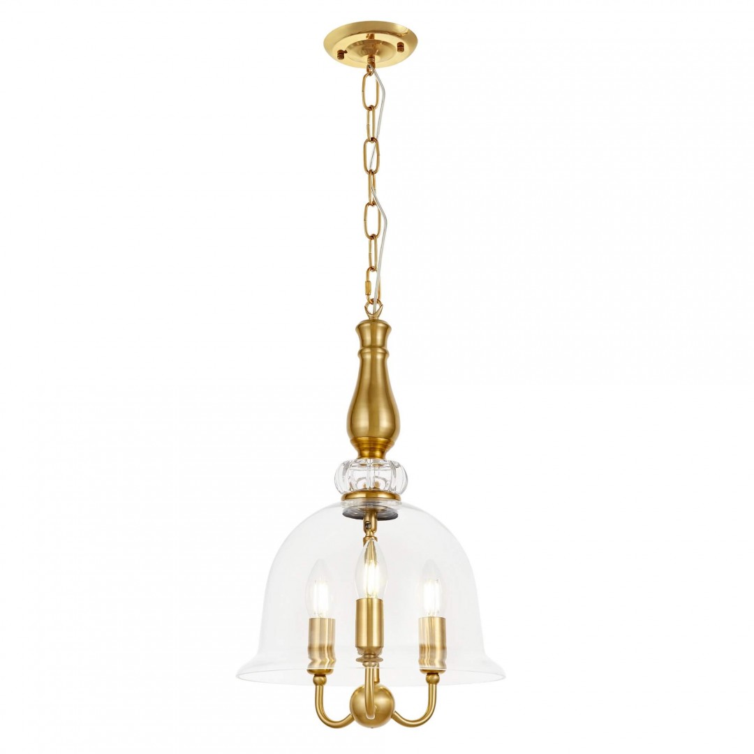 NOWOCZESNA LAMPA WISZĄCA ZŁOTO SZCZOTKOWANE MILEO W3 LUMINA DECO