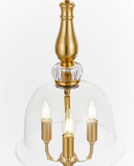 NOWOCZESNA LAMPA WISZĄCA ZŁOTO SZCZOTKOWANE MILEO W3 LUMINA DECO