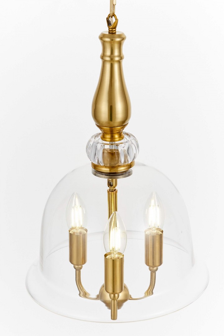 NOWOCZESNA LAMPA WISZĄCA ZŁOTO SZCZOTKOWANE MILEO W3 LUMINA DECO