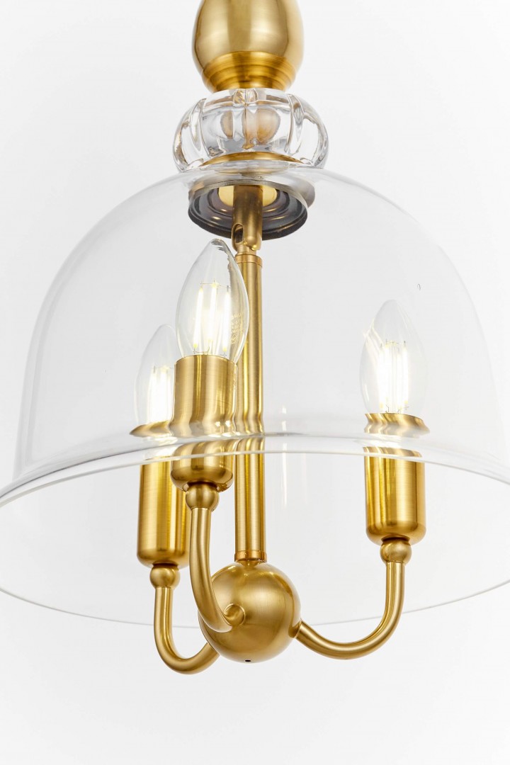 NOWOCZESNA LAMPA WISZĄCA ZŁOTO SZCZOTKOWANE MILEO W3 LUMINA DECO