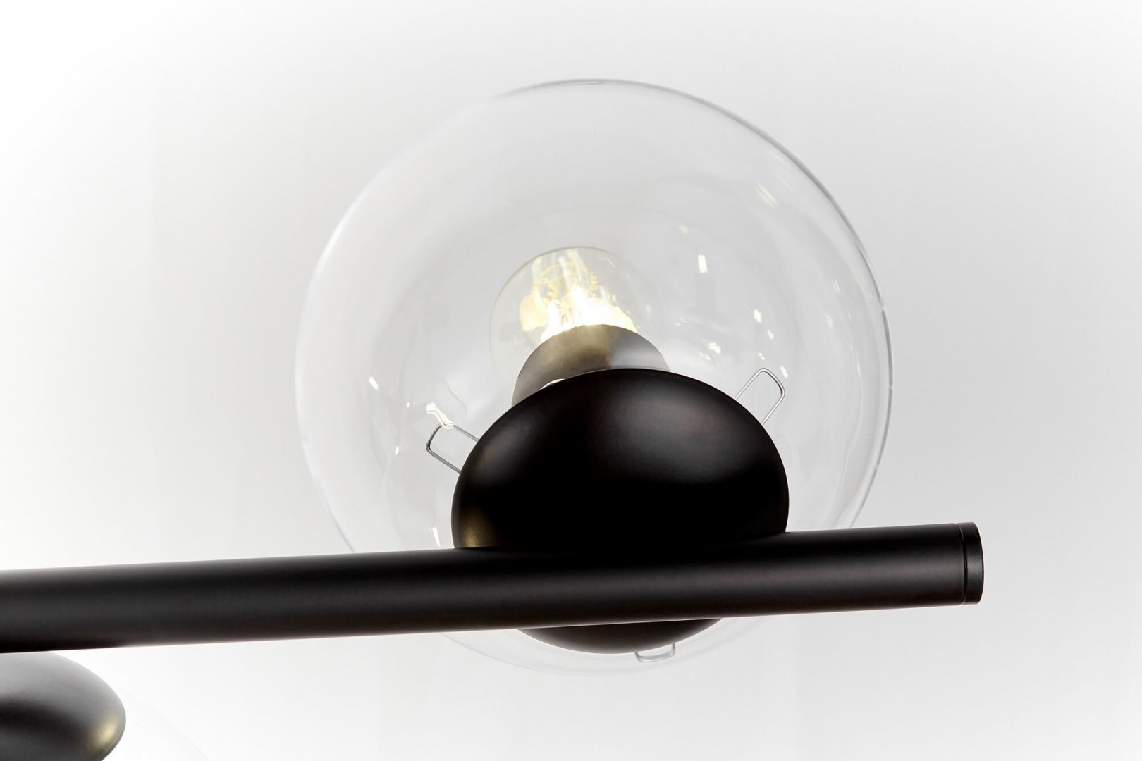 LAMPA WISZĄCA LOFT CZARNO-PRZEZROCZYSTA KULE FREDICA 7 LUMINA DECO