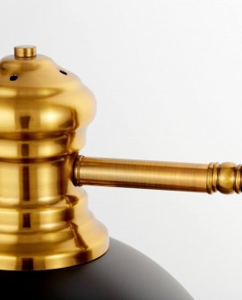 POTRÓJNA LAMPA WISZĄCA INDUSTRIALNA CZARNO-MOSIĘŻNA ETTORE W3 LUMINA DECO