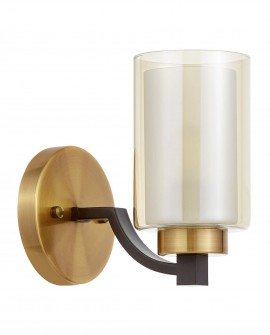 LAMPA ŚCIENNA KINKIET LOFT CZARNO-ZŁOTA SZCZOTKOWANA VIGATTO W1 LUMINA DECO