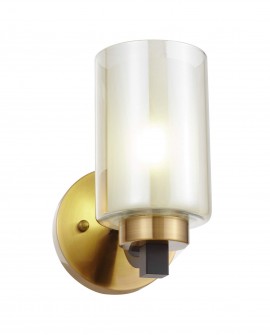 LAMPA ŚCIENNA KINKIET LOFT CZARNO-ZŁOTA SZCZOTKOWANA VIGATTO W1 LUMINA DECO