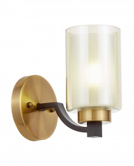 LAMPA ŚCIENNA KINKIET LOFT CZARNO-ZŁOTA SZCZOTKOWANA VIGATTO W1