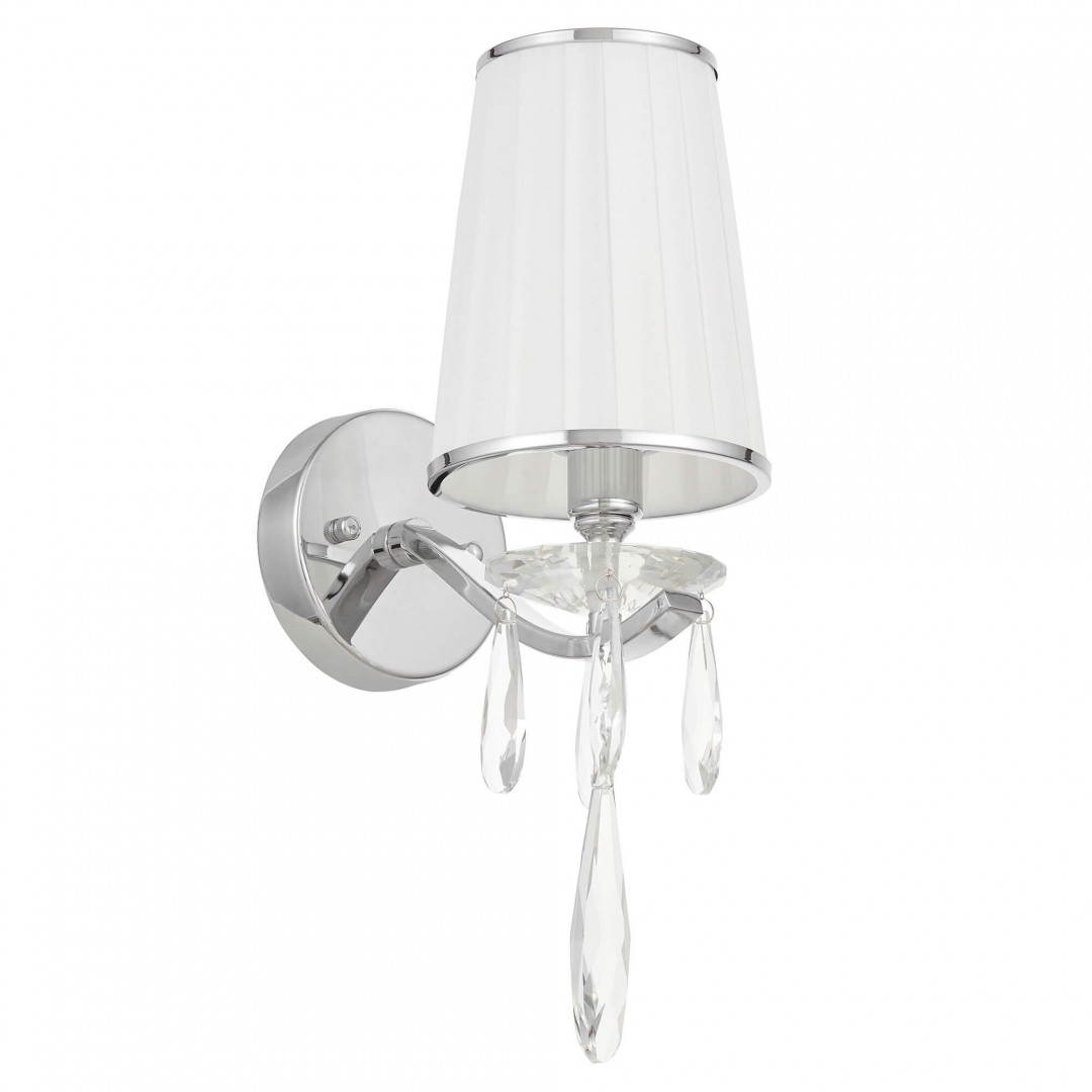 lampa scienna alessia w1 bialy kinkiet z krysztalami lumina deco