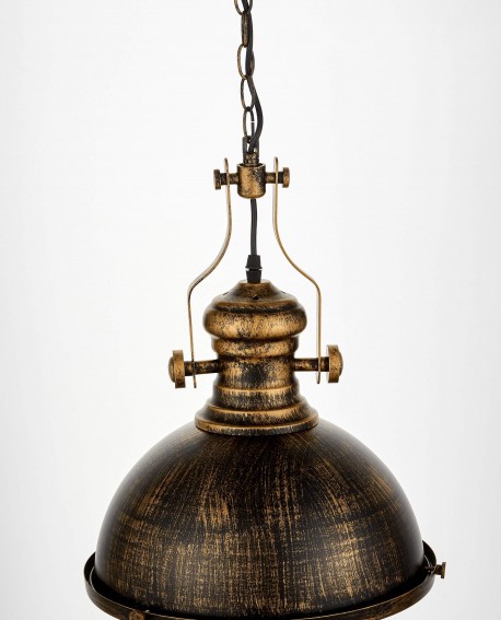 LAMPA WISZĄCA INDUSTRIALNA DUŻA STARE ZŁOTO ELIGIO W1 LUMINA DECO