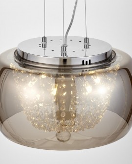 NOWOCZESNA LAMPA WISZĄCA DISPOSA CHROM D40 LUMINA DECO