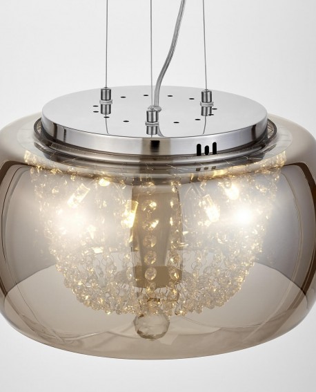 NOWOCZESNA LAMPA WISZĄCA DISPOSA CHROM D40 LUMINA DECO