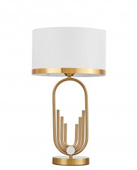 lampa nocna glamour białо-złota szczotkowana zanetti lumina deco – widok główny