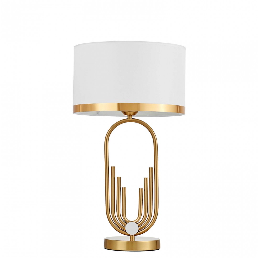 lampa nocna glamour białо-złota szczotkowana zanetti lumina deco – widok główny
