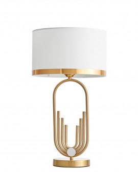 lampa nocna glamour białо-złota szczotkowana zanetti lumina deco – widok główny