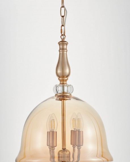 NOWOCZESNA LAMPA WISZĄCA ZŁOTA BOLEO W4 LUMINA DECO