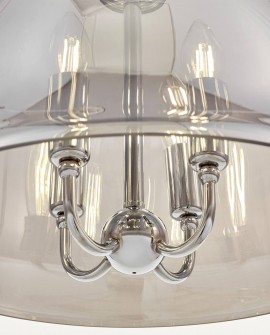 NOWOCZESNA LAMPA WISZĄCA CHROMOWANA BOLEO W4 LUMINA DECO