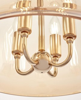 NOWOCZESNA LAMPA WISZĄCA ZŁOTA BOLEO W4 LUMINA DECO