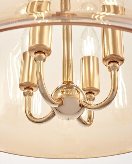 NOWOCZESNA LAMPA WISZĄCA ZŁOTA BOLEO W4 LUMINA DECO