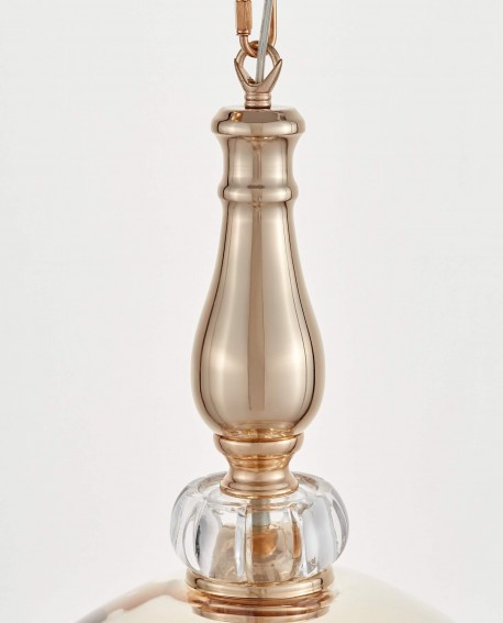 NOWOCZESNA LAMPA WISZĄCA ZŁOTA BOLEO W4 LUMINA DECO