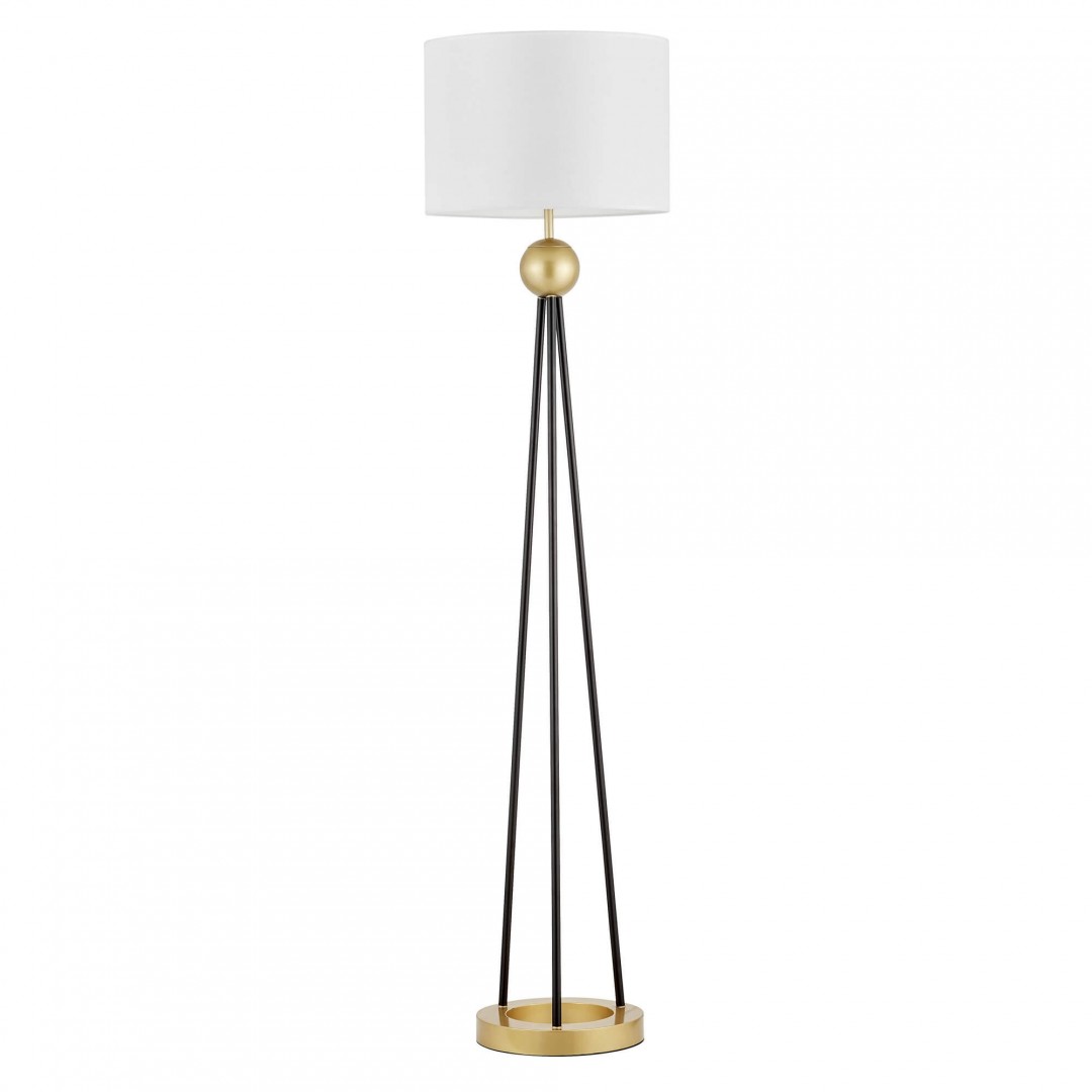 LAMPA PODŁOGOWA STOJĄCA BIAŁO-ZŁOTA BELFORTE LUMINA DECO