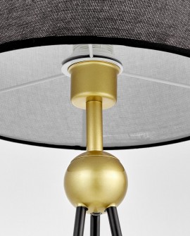 LAMPA STOŁOWA NOWOCZESNA CZARNO-ZŁOTA BELFORTE LUMINA DECO