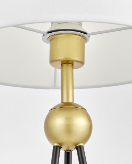 LAMPA STOŁOWA NOWOCZESNA BIAŁO-ZŁOTA BELFORTE LUMINA DECO