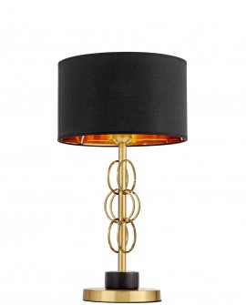 LAMPA STOŁOWA GLAMOUR CZARNO-ZŁOTA SZCZOTKOWANA AZZARIA