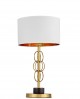LAMPA STOŁOWA GLAMOUR BIAŁO-ZŁOTA SZCZOTKOWANA AZZARIA