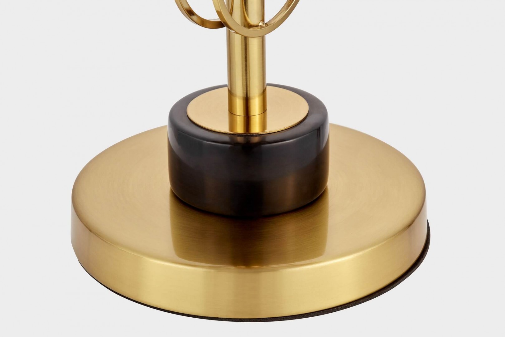 lampa stołowa glamour biało złota szczotkowana azzaria lumina deco elegancka podstawa złota szczotkowana