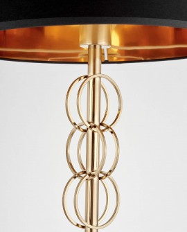 LAMPA PODŁOGOWA STOJĄCA CZARNO-ZŁOTA SZCZOTKOWANA AZZARIA LUMINA DECO
