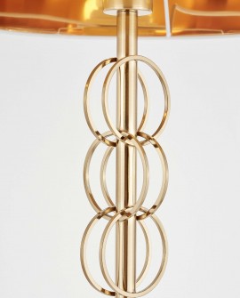 LAMPA PODŁOGOWA STOJĄCA BIAŁO-MOSIĘŻNA AZZARIA LUMINA DECO