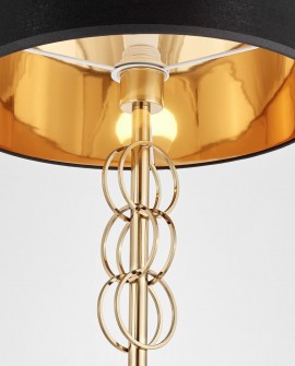 LAMPA PODŁOGOWA STOJĄCA CZARNO-ZŁOTA SZCZOTKOWANA AZZARIA LUMINA DECO