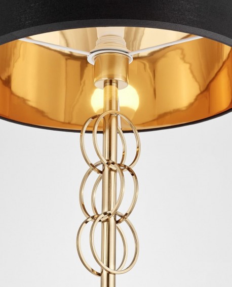 LAMPA PODŁOGOWA STOJĄCA CZARNO-MOSIĘŻNA AZZARIA LUMINA DECO