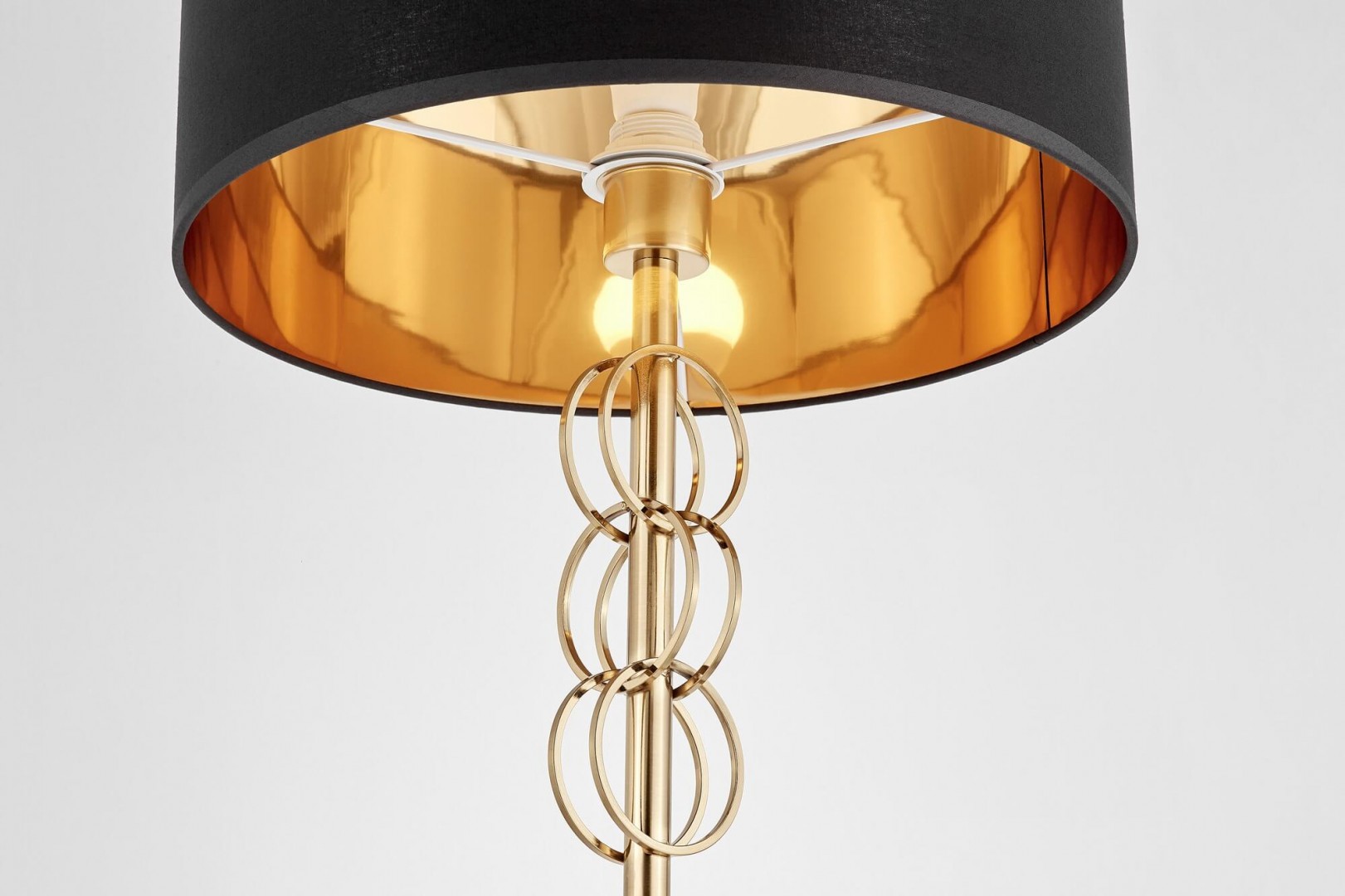 LAMPA PODŁOGOWA STOJĄCA CZARNO-ZŁOTA SZCZOTKOWANA AZZARIA LUMINA DECO