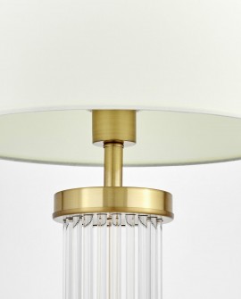 LAMPA STOŁOWA GLAMOUR BIAŁO-ZŁOTA SZCZOTKOWANA LA BOTTE LUMINA DECO