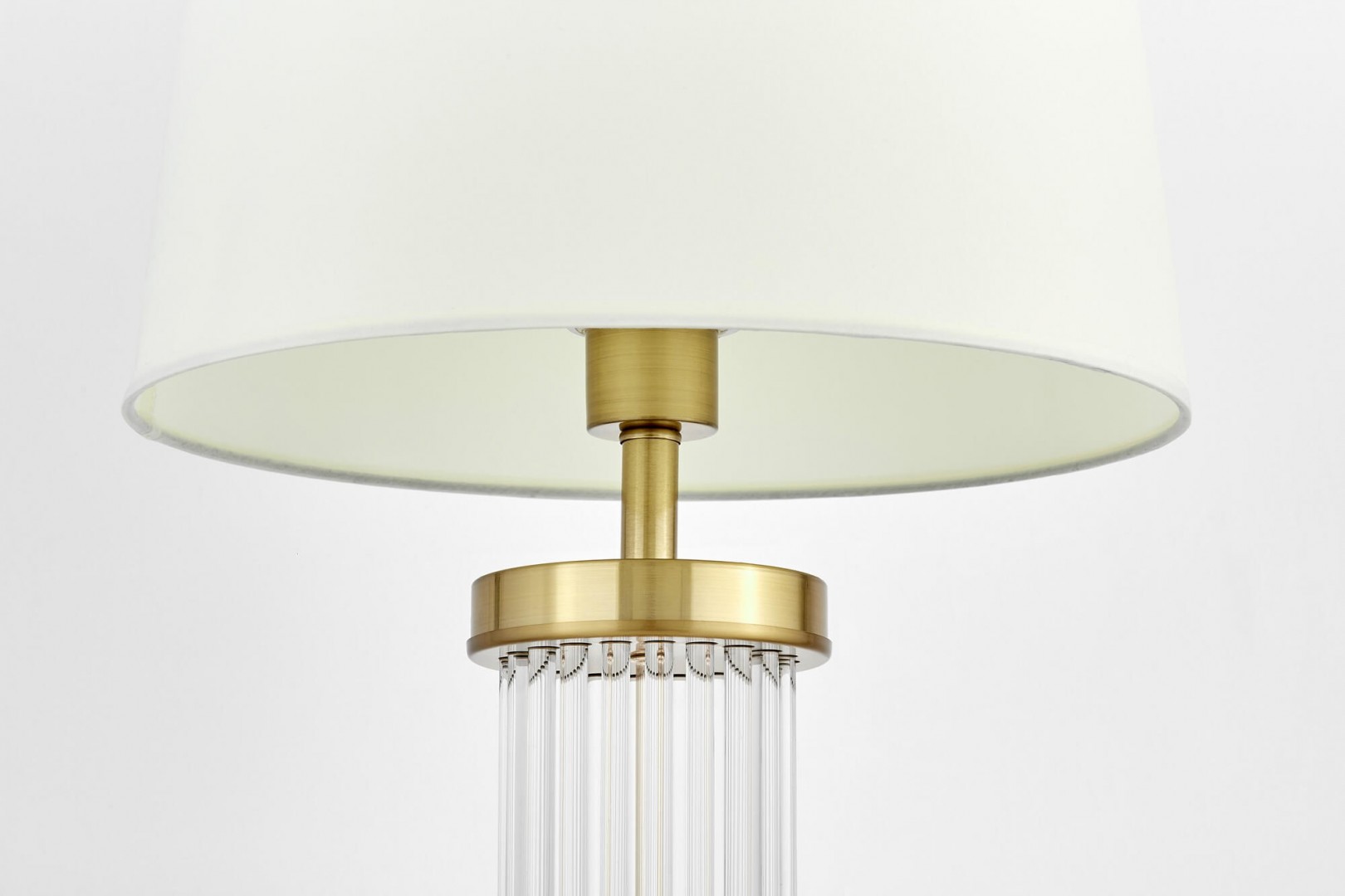 LAMPA STOŁOWA GLAMOUR BIAŁO-ZŁOTA SZCZOTKOWANA LA BOTTE LUMINA DECO