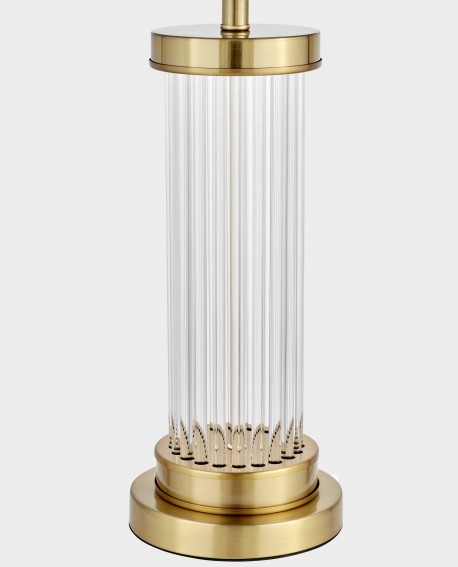 LAMPA STOŁOWA GLAMOUR BIAŁO-MOSIĘŻNA LA BOTTE LUMINA DECO