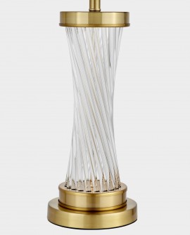 LAMPA STOŁOWA GLAMOUR BIAŁO-ZŁOTA SZCZOTKOWANA VILLANOVA LUMINA DECO