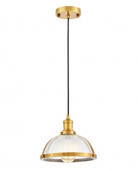 Lampa Brico marki Lumina Deco z kloszem ze szkła w stylu loftowym