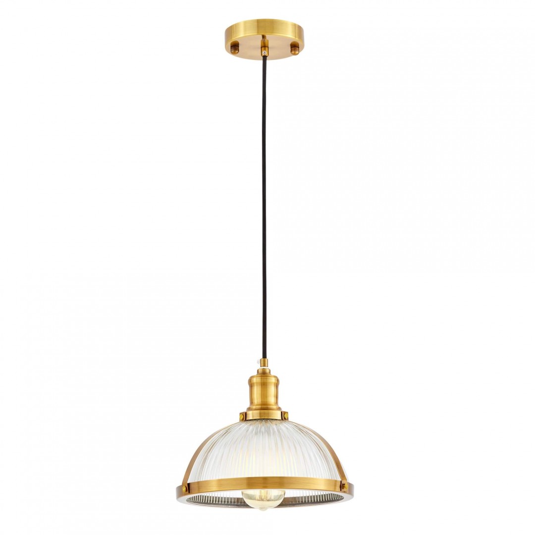 Lampa Brico marki Lumina Deco z kloszem ze szkła w stylu loftowym