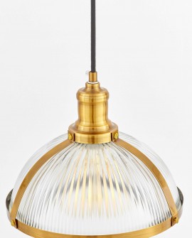 Lampa Brico marki Lumina Deco z kloszem ze szkła w stylu loftowym