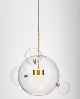 NOWOCZESNA LAMPA WISZĄCA ZŁOTA NERONI W4 LUMINA DECO