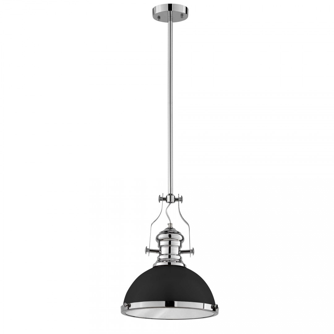 Loftowa lampa sufitowa ETTORE Lumina Deco regulowana chromowana czarna