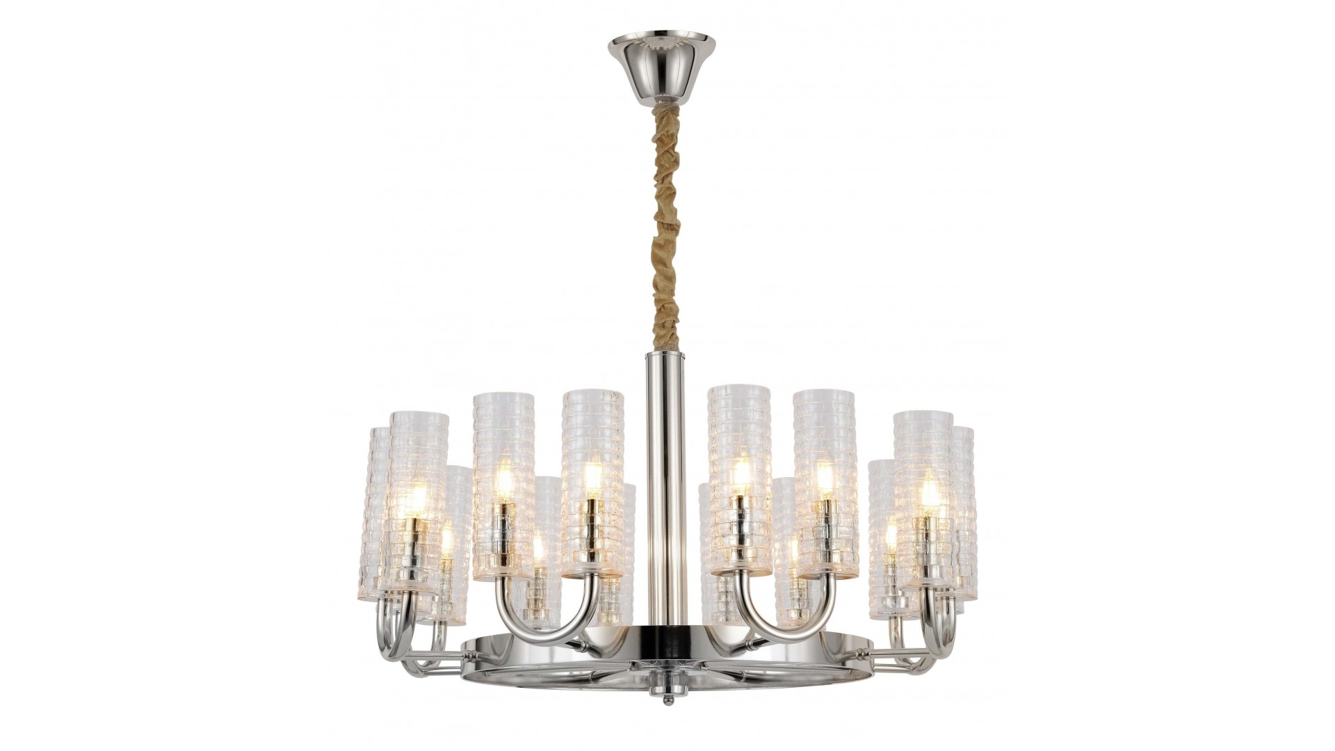 NOWOCZESNY CHROMOWANY ŻYRANDOL DONATTI W16 LUMINA DECO