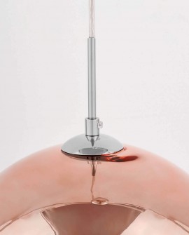 LAMPA WISZĄCA NOWOCZESNA RÓŻOWE ZŁOTO POTRÓJNA VERONI TRIO LUMINA DECO