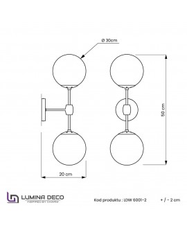 KINKIET LAMPA ŚCIENNA LOFT CZARNA ZODIAK W2 LUMINA DECO