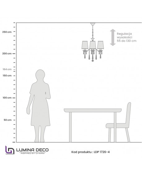 KLASYCZNY ŻYRANDOL KRYSZTAŁOWY KREMOWY ALESSIA W4