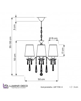 KLASYCZNY ŻYRANDOL KRYSZTAŁOWY KREMOWY ALESSIA W4
