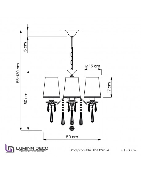 KLASYCZNY ŻYRANDOL KRYSZTAŁOWY KREMOWY ALESSIA W4