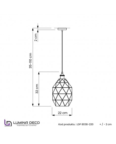 LAMPA NOWOCZESNA WISZĄCA CZARNO-CHROMOWANA PESTICO LUMINA DECO